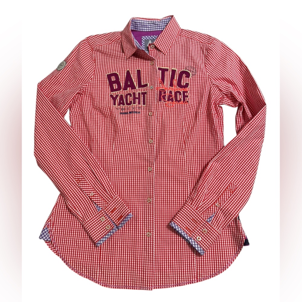 Baltic Yacht Race Red Check Button-Down Shirt